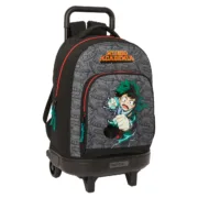 Mochila Escolar com Rodas My Hero Academia Preto 33 x 45 x 22 cm Jogos | Disfarces - nacloset