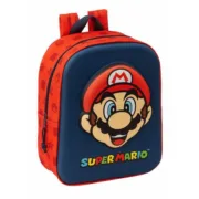 Mochila Pré-Escolar Super Mario Vermelho 22 x 27 x 10 cm 3D Jogos | Disfarces - nacloset