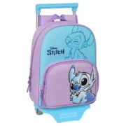 Mochila Escolar com Rodas Stitch Sweet Azul Lilás 26 x 11 x 67 cm 26 x 34 x 11 cm Jogos | Disfarces - nacloset