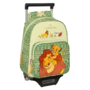 Mochila Escolar com Rodas Mufasa Verde Bege 27 x 33 x 10 cm Jogos | Disfarces - nacloset