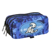 Estojo Triplo El Niño Roller Azul Preto 21,5 x 10 x 8 cm Estojo 3 Compartimentos - nacloset