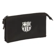 Estojo Triplo F.C. Barcelona Preto 22 x 12 x 3 cm Estojo 3 Compartimentos - nacloset