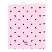 Pasta com argolas Minnie Mouse Naive Cor de Rosa A4 26.5 x 33 x 4 cm Jogos | Disfarces - nacloset 2
