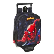 Mochila Escolar com Rodas Spider-Man Attack Preto 22 x 27 x 10 cm Jogos | Disfarces - nacloset
