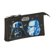 Estojo Triplo Star Wars Rebellion Preto 22 x 12 x 3 cm Estojo 3 Compartimentos - nacloset