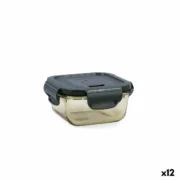 Lancheira Hermética Bidasoa Infinity Quadrado 310 ml Amarelo Vidro (12 Unidades) A Preço de Revenda - nacloset