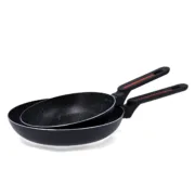 Frigideira Quid Tentacion Preto Metal Alumínio estampado Ø 24 cm Ø 20 cm (2 Unidades) Cozinha | Gourmet - nacloset