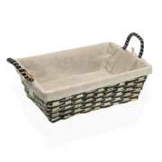 Cesto para Pão Versa Branco Bambu 19 x 9 x 27 cm Caixas de cozinha e caixas de pão - nacloset