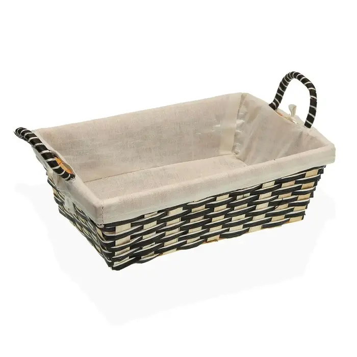 Cesto para Pão Versa Branco Bambu 19 x 9 x 27 cm Caixas de cozinha e caixas de pão - nacloset 2