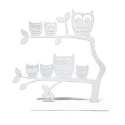 Suporte para Jóias Versa Branco Metal Ferro 7 X 18 X 18 CM Família Corujas Casa | Jardim - nacloset