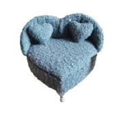 Guarda-Joias Versa Cinzento Poliéster Metal Espelho Madeira MDF 16 X 13,5 X 16 CM Sofá Casa | Jardim - nacloset