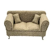 Guarda-Joias Versa Cinzento Poliéster Metal Espelho Madeira MDF 9,5 X 12,5 X 23,5 CM Sofá Casa | Jardim - nacloset