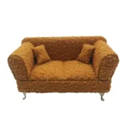 Guarda-Joias Versa Mostarda Poliéster Metal Espelho Madeira MDF 9,5 X 12,5 X 23,5 CM Sofá Casa | Jardim - nacloset