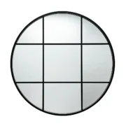 Espelho de parede Versa Preto 3 x 80 x 80 cm Casa | Jardim - nacloset