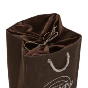 Cesto de Roupa Suja Versa Castanho Poliéster PVC Metal EVA 30 x 55 x 36 cm Casa | Jardim - nacloset 2