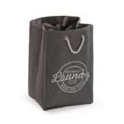 Cesto de Roupa Suja Versa Cinzento Poliéster PVC Metal EVA 30 x 55 x 36 cm Casa | Jardim - nacloset