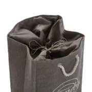 Cesto de Roupa Suja Versa Cinzento Poliéster PVC Metal EVA 30 x 55 x 36 cm Casa | Jardim - nacloset 2