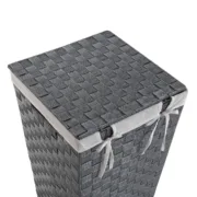 Cesto de Roupa Suja Versa Cinzento Poliéster Metal Polipropileno 33 x 52 x 33 cm Casa | Jardim - nacloset 2
