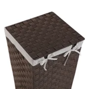 Cesto de Roupa Suja Versa Poliéster Metal Polipropileno 33 x 52 x 33 cm Casa | Jardim - nacloset 2