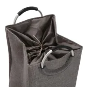 Cesto de Roupa Suja Versa Cinzento Alumínio Polipropileno EVA 36 X 55 X 30 CM Casa | Jardim - nacloset 2
