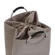 Cesto de Roupa Suja Versa Cinzento Alumínio Polipropileno EVA 36 X 55 X 30 CM Casa | Jardim - nacloset 2