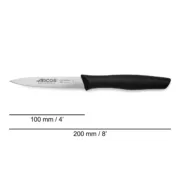 Faca Pequena Arcos serie nova Preto Aço inoxidável Polipropileno 10 cm Cozinha | Gourmet - nacloset 2