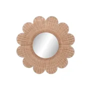 Espelho de parede Home ESPRIT Castanho Natural Tropical 98 x 1 x 98 cm Casa | Jardim - nacloset