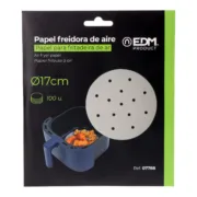 Papel para fritadeira de ar EDM 07788 Ø 17 cm 100 Unidades Cozinha | Gourmet - nacloset 2
