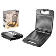 Prensa para Sandes Argon K-718-2 Preto Aço 1400 W Cozinha | Gourmet - nacloset