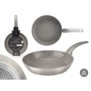 Frigideira antiaderente Kinvara 4 Prateado Alumínio 26 cm Indução Cozinha | Gourmet - nacloset