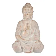 Figura decorativa para jardim Buda Branco/Dourado Poliresina (24,5 x 50 x 31,8 cm) Casa | Jardim - nacloset