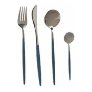 Conjunto de Talheres Prateado Cinzento Aço inoxidável (8 pcs) Cozinha | Gourmet - nacloset