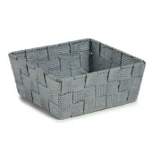 Cabaz Entrançada 18 x 8 x 21 cm Cinzento Tecido Casa | Jardim - nacloset