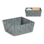 Cabaz Entrançada 18 x 8 x 21 cm Cinzento Tecido Casa | Jardim - nacloset 2