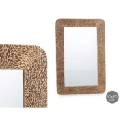 Espelho de parede Castanho Madeira de mangueira Folhas 90 x 60 x 2 cm Casa | Jardim - nacloset 2