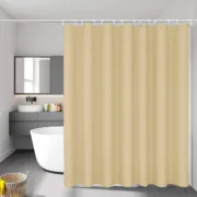 Cortina de Duche Exma basic Bege PVC 140 x 180 cm Banho - nacloset 2