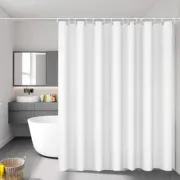 Cortina de Duche Exma Branco PVC 140 x 180 cm Banho - nacloset 2