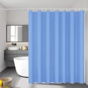 Cortina de Duche Exma Azul PVC 140 x 180 cm Banho - nacloset 2