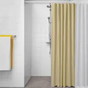 Cortina de Duche Exma Bege PVC 180 x 180 cm Banho - nacloset
