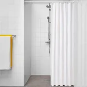 Cortina de Duche Exma Branco PVC 180 x 180 cm Banho - nacloset