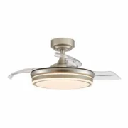 Ventilador de Teto CristalRecord Transparente Metal Ø 92 cm Ar condicionado e ventiladores - nacloset
