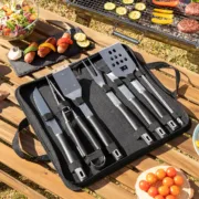 Kit de Utensílios para Churrasco com Estojo BBSet InnovaGoods 12 Peças Acessórios de Cozinha - nacloset