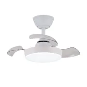 Ventilador de Teto CristalRecord Branco Ø 55 cm Ar condicionado e ventiladores - nacloset