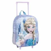 Mochila Escolar 3D com Rodas Frozen Azul Lilás 25,0 x 31,0 x 10,0 cm Jogos | Disfarces - nacloset