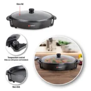 Tacho Grill mutlifunções Alpina Ø 40 cm Vidro Cozinha | Gourmet - nacloset 2