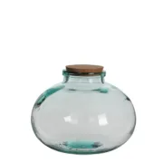 Boião de Vidro Mica Decorations Olly Redondo Cortiça Tampa Decorativo Cristal (Ø 29 x 23 cm) Cozinha | Gourmet - nacloset
