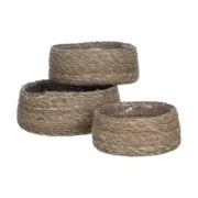 Cesto Mica Decorations Conjunto Castanho vime Casa | Jardim - nacloset
