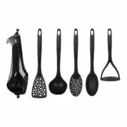Conjunto de Utensílios de Cozinha Lifetime Preto Plástico 5 Peças Cozinha | Gourmet - nacloset