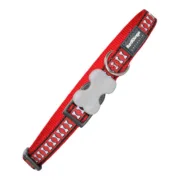 Coleira para Cães Red Dingo Osso Refletor Vermelho (2 x 31-47 cm) Animais de Estimação - nacloset