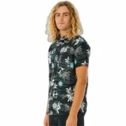 Camisa Rip Curl Swc Botanica S/S Homem Manga curta Preto Camisas - nacloset